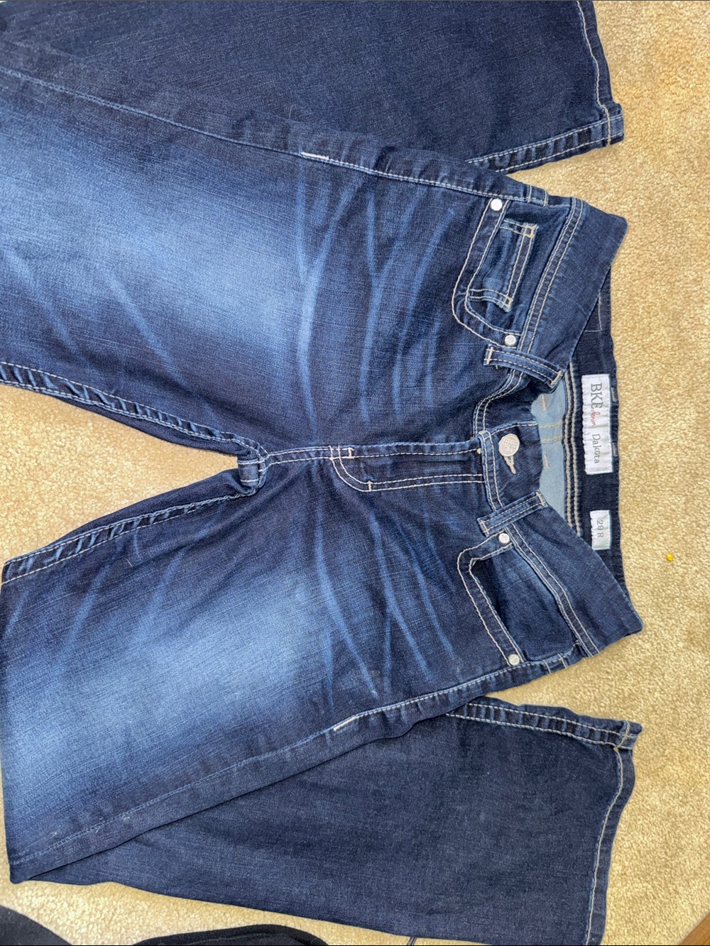 BKE Women’s Boot Cut Jeans - Dark Blue Wash